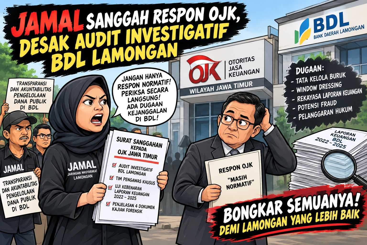 JAMAL Sanggah Respon OJK, Desak Audit Investigatif BDL Lamongan