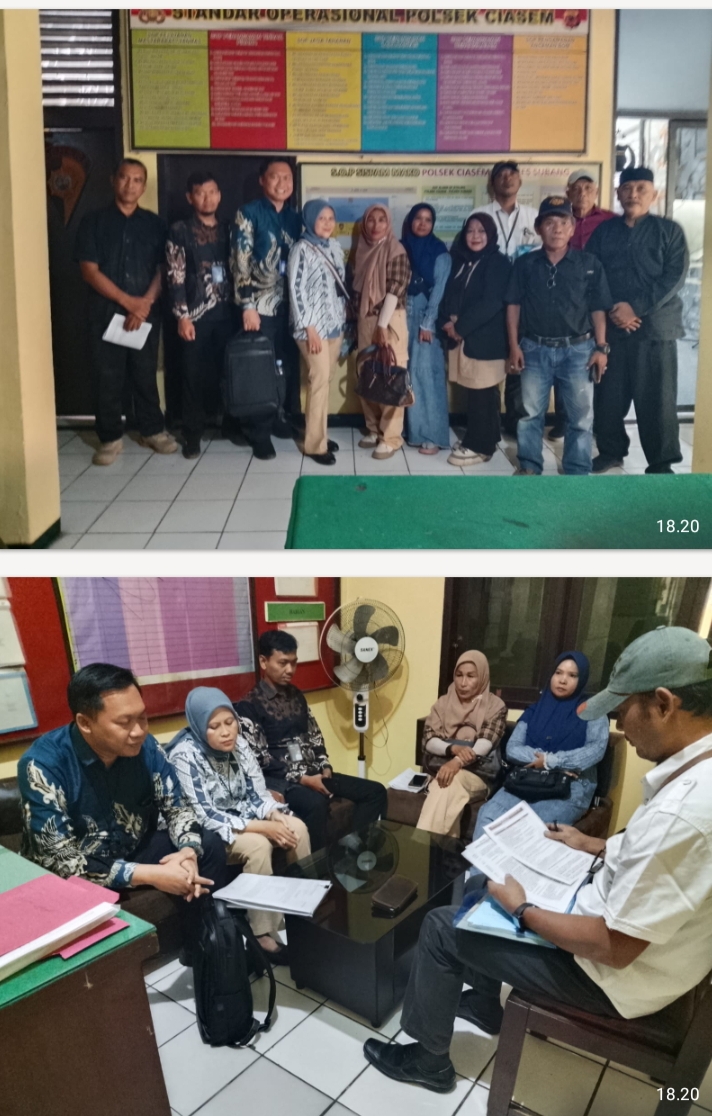 LBHK Wartawan DPD Kabupaten Subang Dampingi Defi Seftika Yanti Musyawarah Dengan Bank BRI Unit Ciasem Girang yang Di pasilitasi oleh Polsek Ciasem.