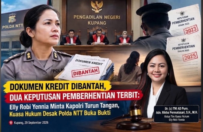 Dokumen Kredit Dibantah, Dua Keputusan Pemecatan Terbit: Elly Robi Yennia Minta Kapolri Turun Tangan, Kuasa Hukum Desak Polda NTT Buka Bukti