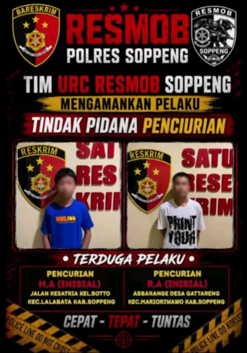 “Viral! Dua Pelajar Diamankan Polisi Usai Diduga Curi HP Siswa Saat Kemah di Soppeng”