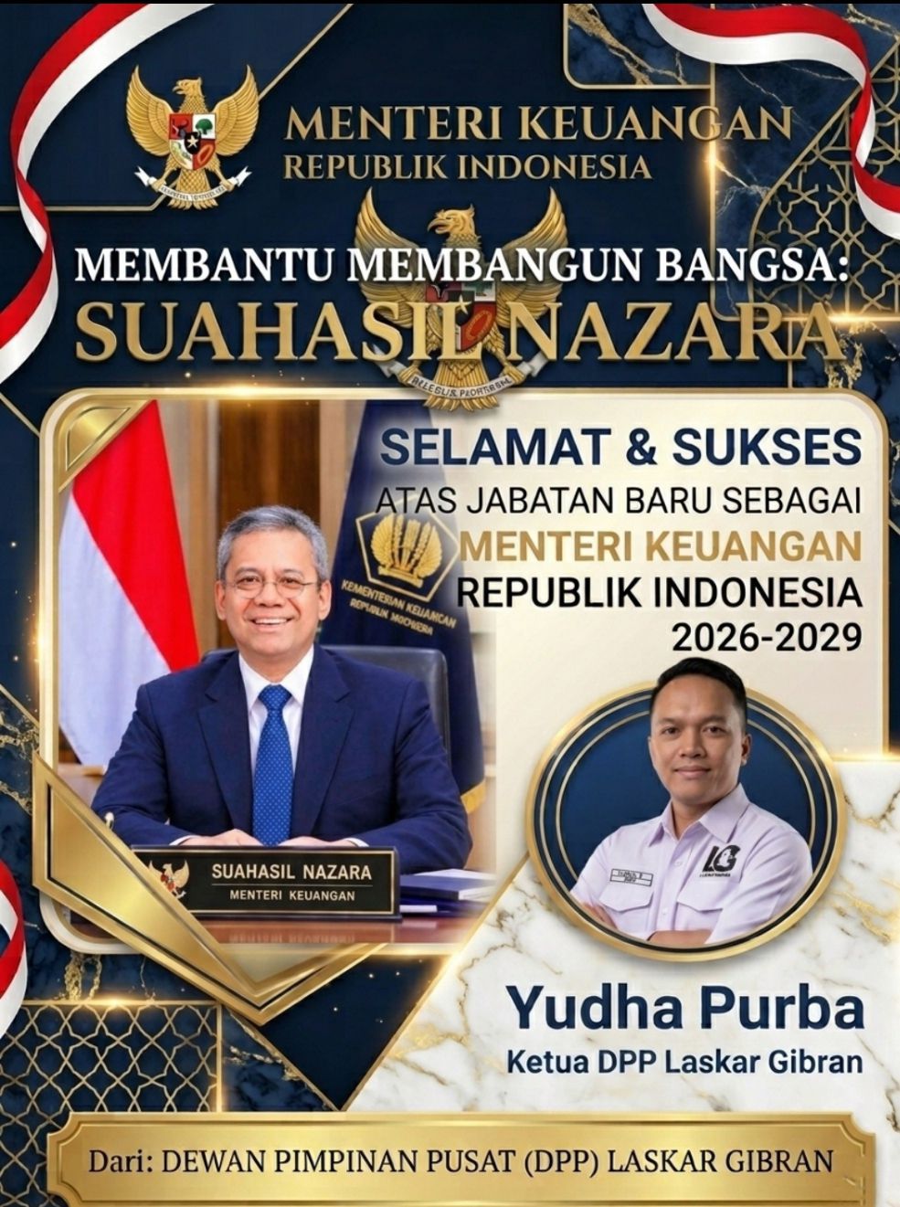 Laskar Gibran Nilai Penunjukan Suahasil Nazara sebagai Menkeu Garansi APBN Sehat