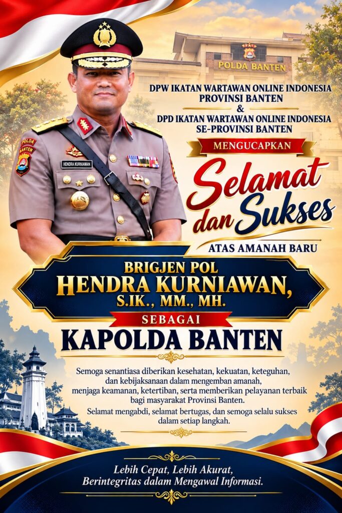 MEVI AMIRULLAH: SELAMAT MENGEMBAN AMANAH BARU, KAPOLDA BANTEN HARUS HADIR DENGAN KEPEMIMPINAN PRESISI DAN PELAYANAN YANG HUMANIS