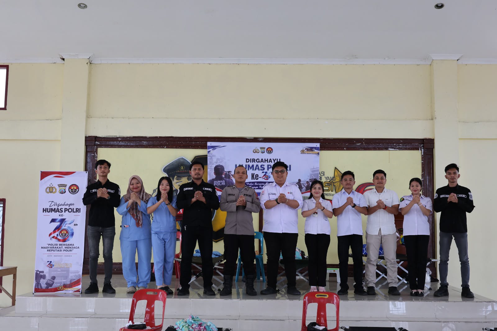 Polres Nias Selatan Gelar Donor Darah Dalam Rangka HUT KE-75 Humas Polri