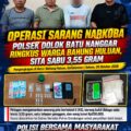 Operasi Sarang Narkoba, Polsek Dolok Batu Nanggar Ringkus Warga Bahung Huluan, Sita Sabu 3,55 Gram