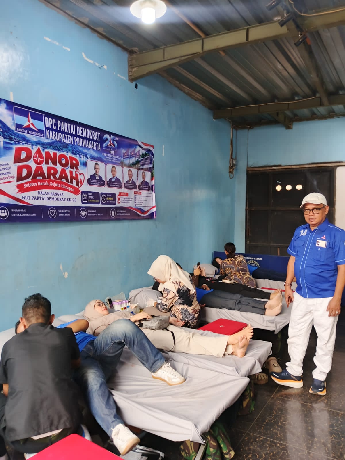 Setetes Darah Sejuta Harapan, DPC Demokrat Purwakarta Gelar Donor Darah