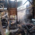 Polsek Bojong Cek Lokasi Kebakaran Gudang Pembuatan Aci Karung di Bojong Timur