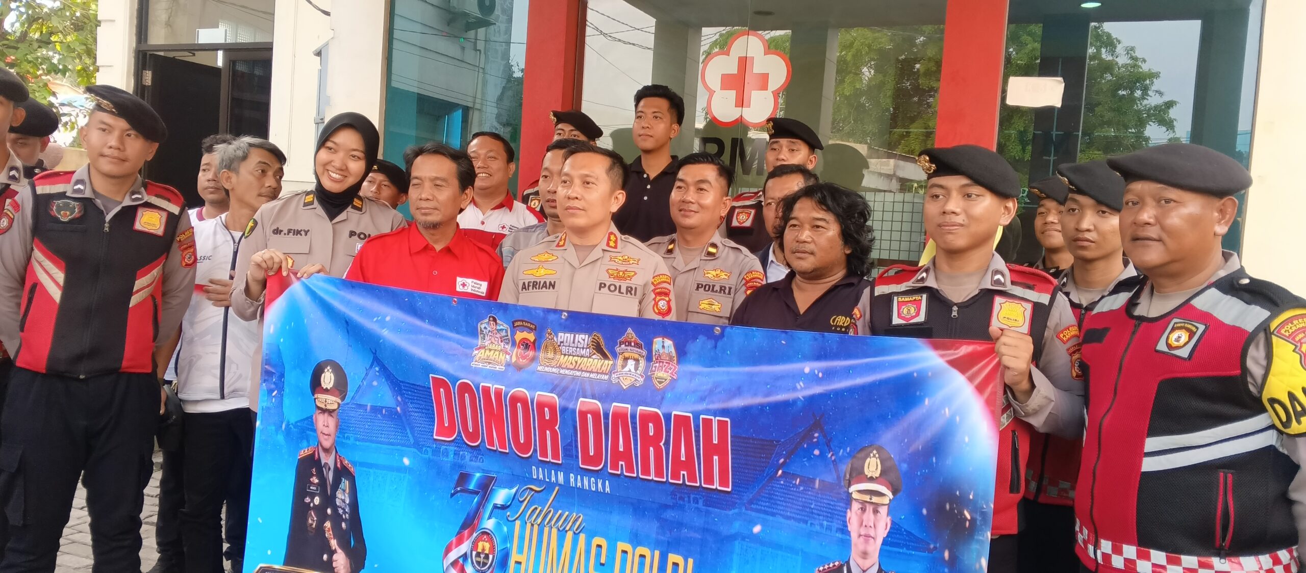 Polresta Karawang Perkuat Kolaborasi dengan Insan Pers Lewat Donor Darah HUT ke-75 Humas Polri