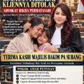 Adv. Rikha Permatasari Apresiasi Majelis Hakim Pengadilan Agama Subang Yang Menolak Gugatan Lawannya.