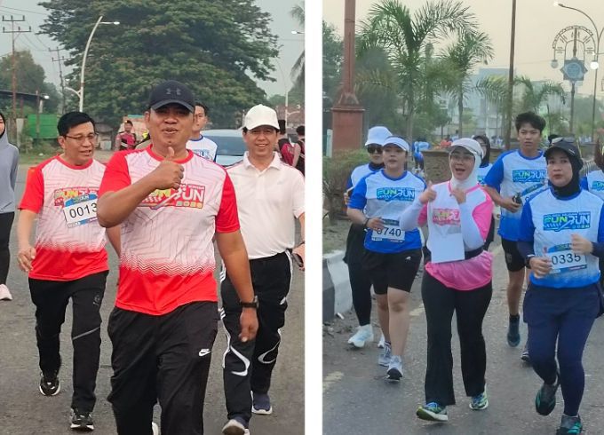 1.066 Peserta Antusias dan Bergembira Meriahkan Polres Muara Enim Fun Run 2026