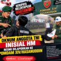 Oknum Anggota TNI Inisial HM Resmi Dilaporkan Ke Pomdam Makassar Dengan Kasus Berupaya Melenyapkan Oknum Wartawan