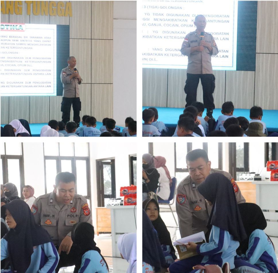 SIARAN PERS TENTANG   Belajar bersama polisi menyenangkan, Sat Binmas Polres Purwakarta ajak siswa SDN 6 Cisereuh stop bullying